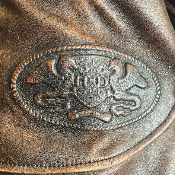 Harley Davidson Motorcycle Leather Jacket 90’s - Picture 8 of 14